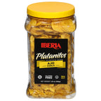 Iberia Plantain Chips Garlic (Jar) 20 oz