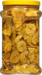 Iberia Plantain Chips Garlic (Jar) 20 oz