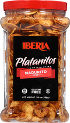 Iberia Sweet Plantain Chips (Jar) 20 oz