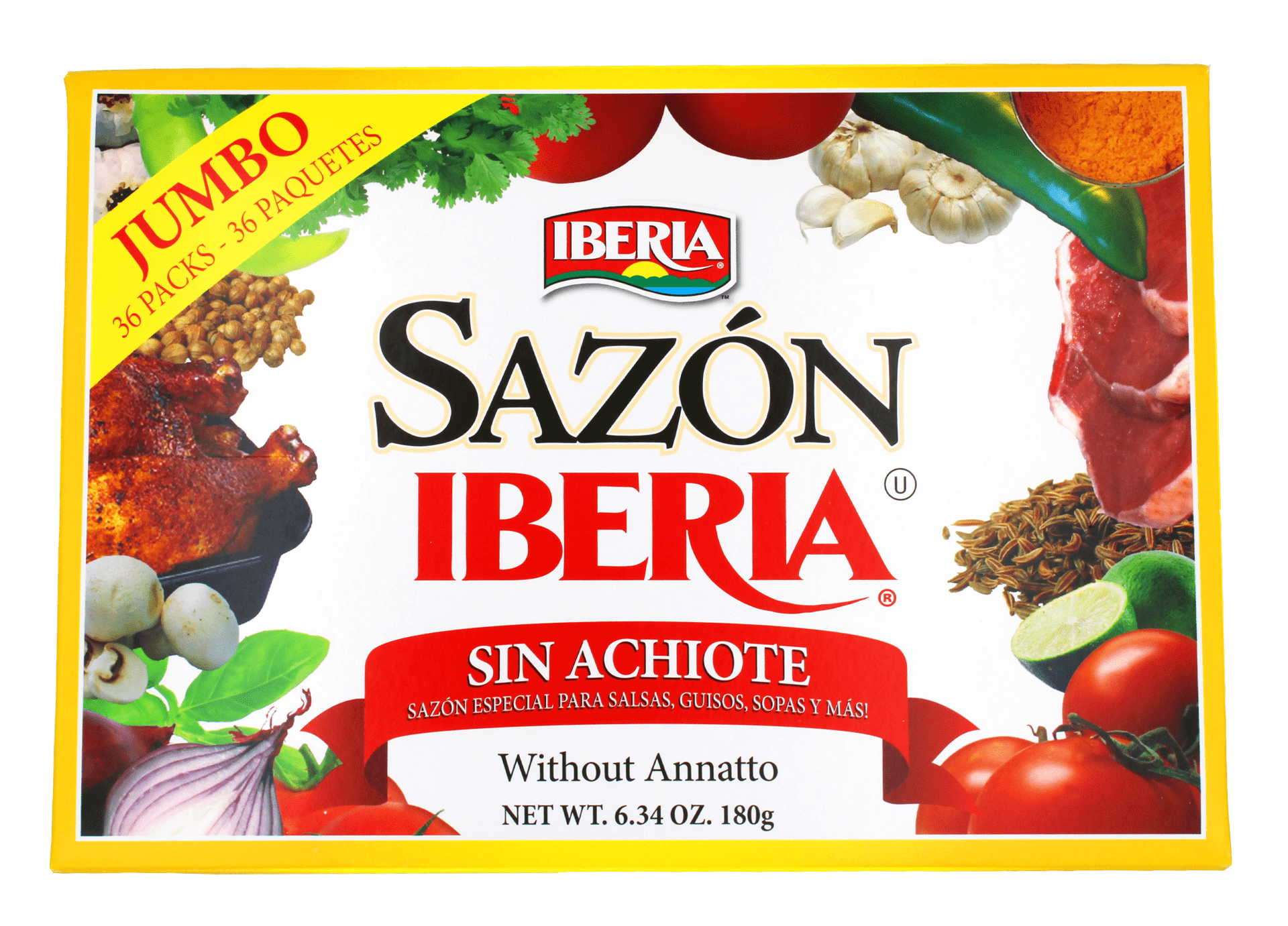 Iberia Sazon without Annatto - 36 ct 6.34 oz